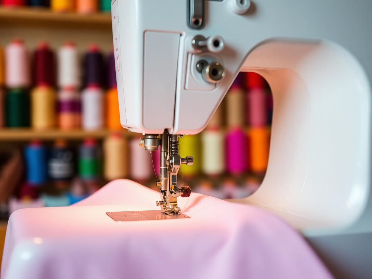 Sewing machine close-up
